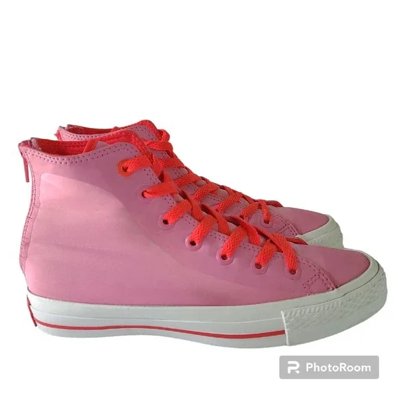 Converse Chuck Taylor Pink All Star Kids Size 5  Skater Shoes Sneakers 244249C - Picture 4 of 11